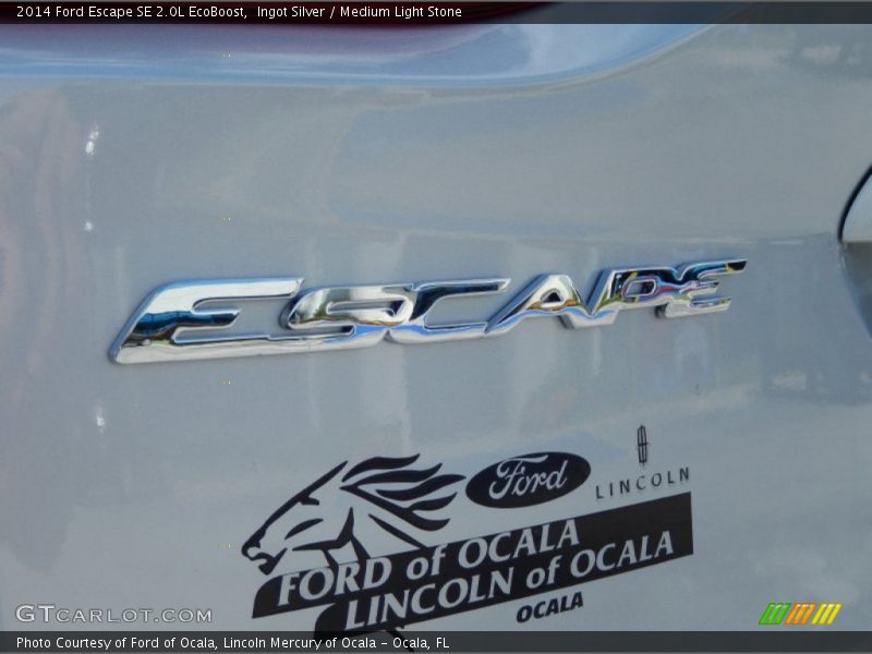 Ingot Silver / Medium Light Stone 2014 Ford Escape SE 2.0L EcoBoost