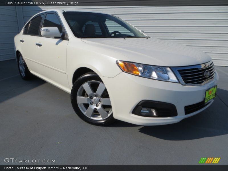 Clear White / Beige 2009 Kia Optima EX V6