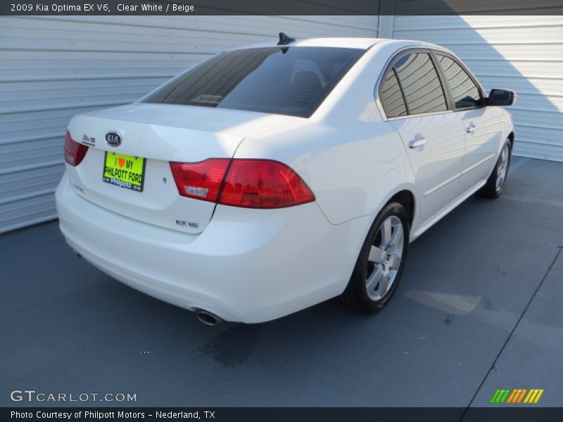 Clear White / Beige 2009 Kia Optima EX V6