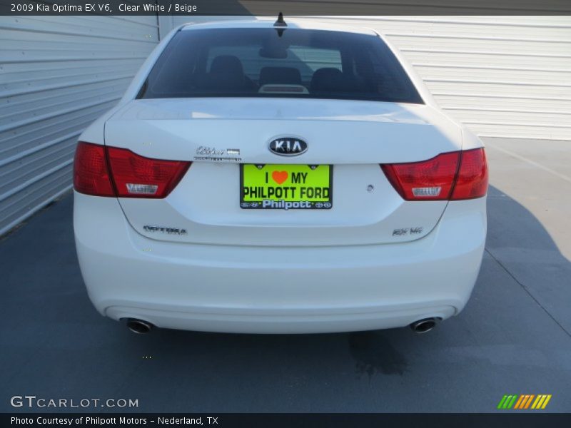 Clear White / Beige 2009 Kia Optima EX V6