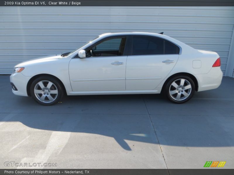 Clear White / Beige 2009 Kia Optima EX V6