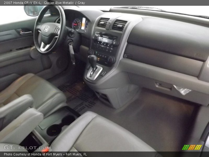 Glacier Blue Metallic / Gray 2007 Honda CR-V EX-L