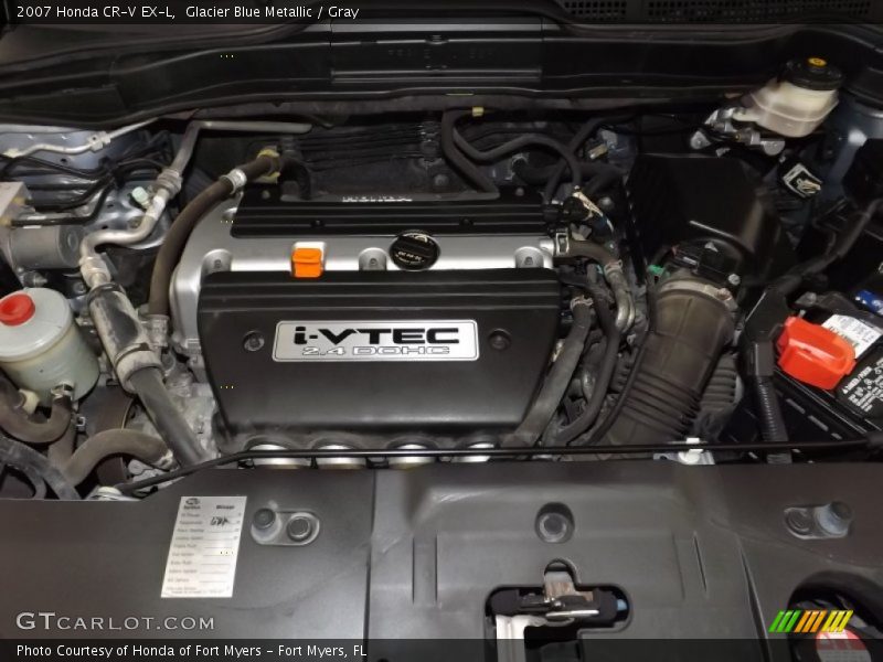 Glacier Blue Metallic / Gray 2007 Honda CR-V EX-L