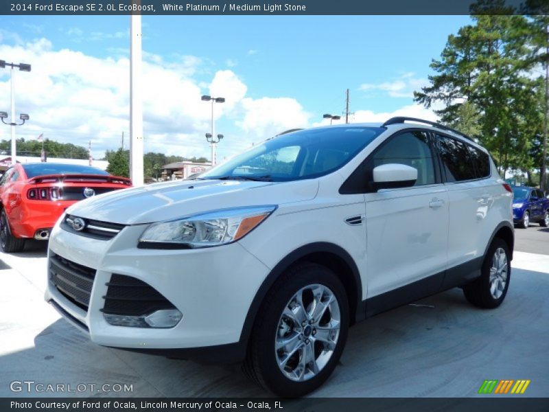 White Platinum / Medium Light Stone 2014 Ford Escape SE 2.0L EcoBoost