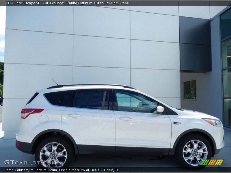 White Platinum / Medium Light Stone 2014 Ford Escape SE 2.0L EcoBoost