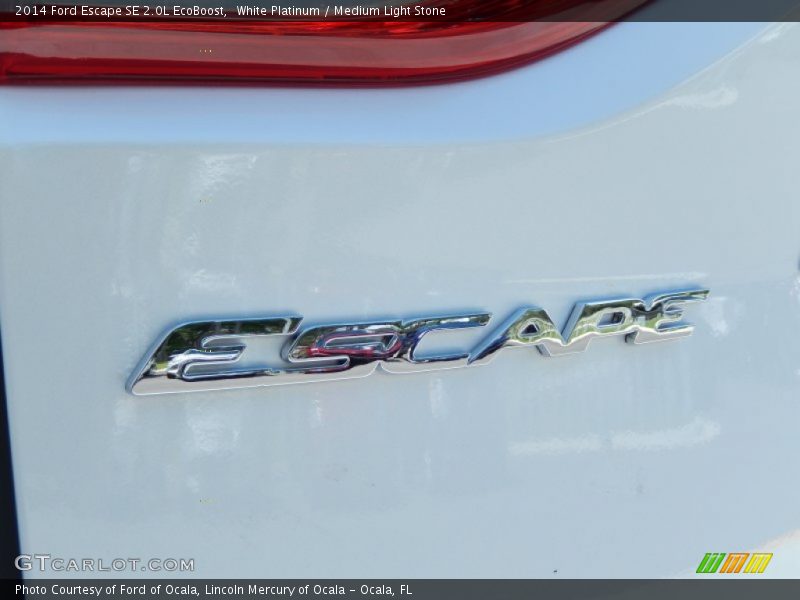 White Platinum / Medium Light Stone 2014 Ford Escape SE 2.0L EcoBoost