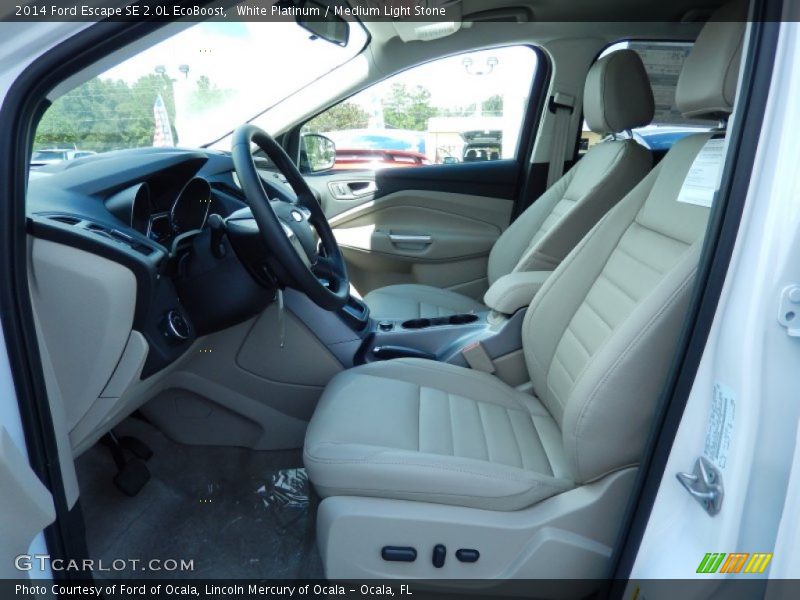 White Platinum / Medium Light Stone 2014 Ford Escape SE 2.0L EcoBoost