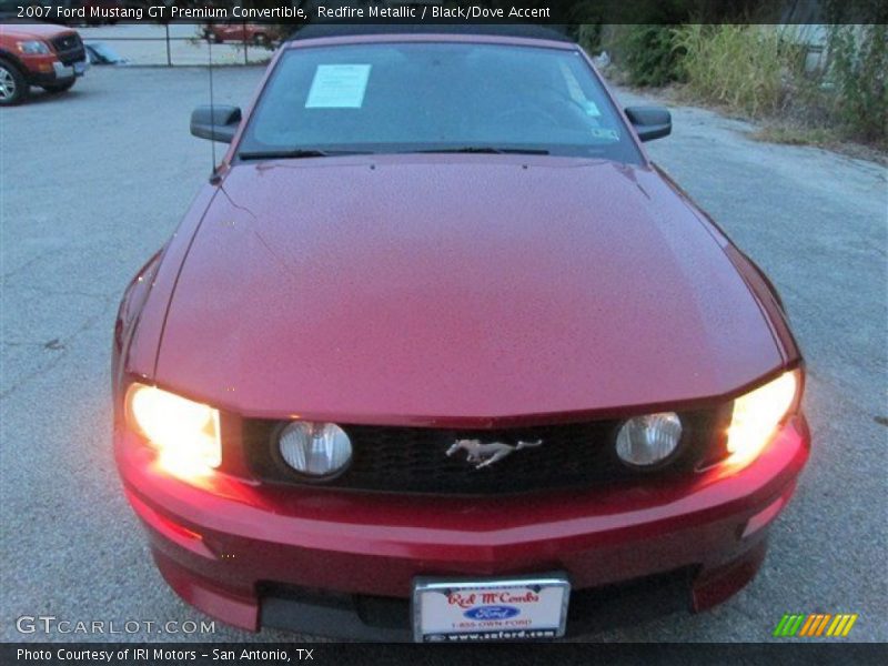 Redfire Metallic / Black/Dove Accent 2007 Ford Mustang GT Premium Convertible