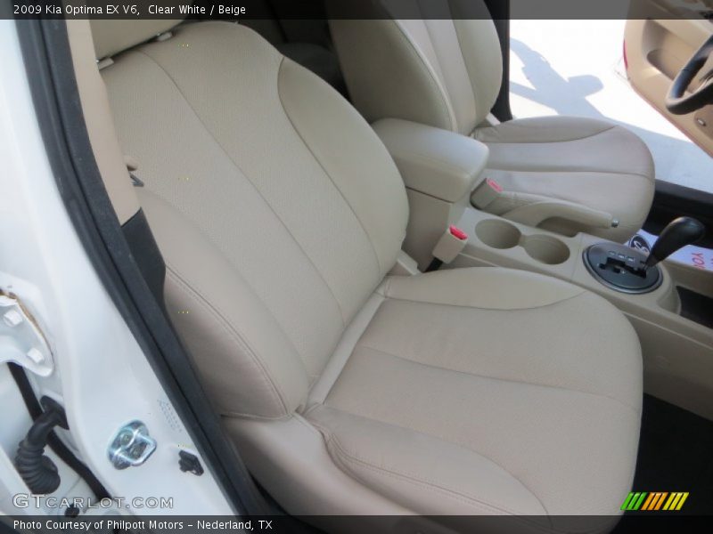 Clear White / Beige 2009 Kia Optima EX V6