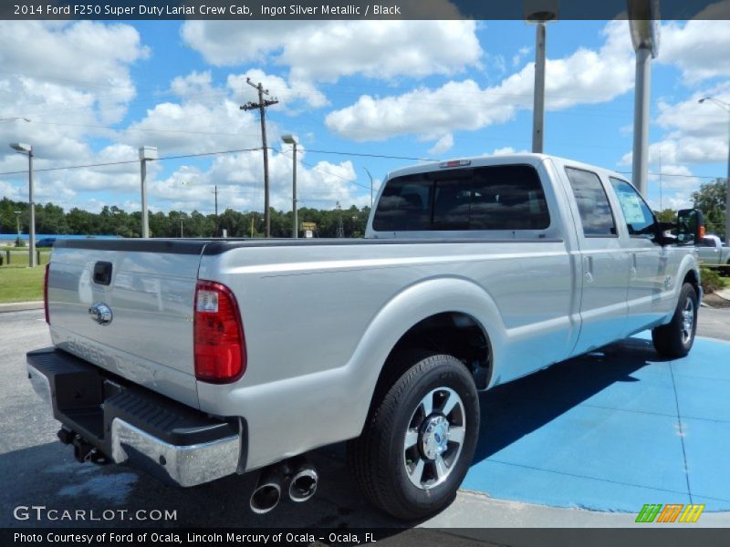 Ingot Silver Metallic / Black 2014 Ford F250 Super Duty Lariat Crew Cab