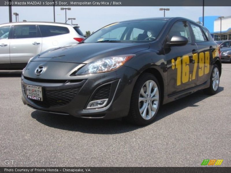 Metropolitan Gray Mica / Black 2010 Mazda MAZDA3 s Sport 5 Door
