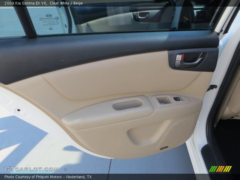 Clear White / Beige 2009 Kia Optima EX V6