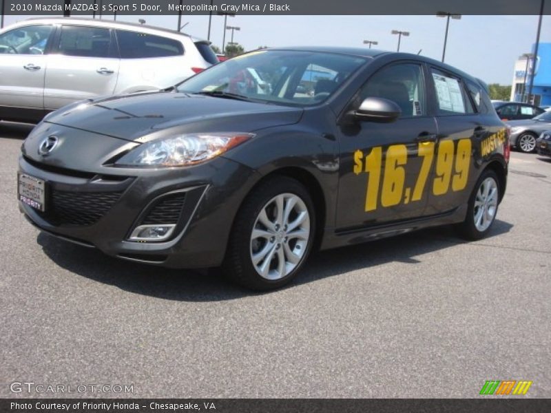 Metropolitan Gray Mica / Black 2010 Mazda MAZDA3 s Sport 5 Door