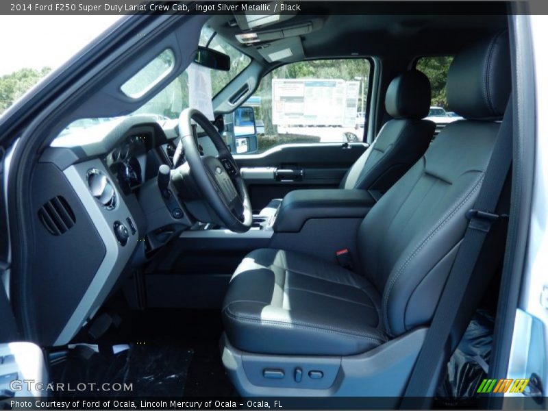 Ingot Silver Metallic / Black 2014 Ford F250 Super Duty Lariat Crew Cab