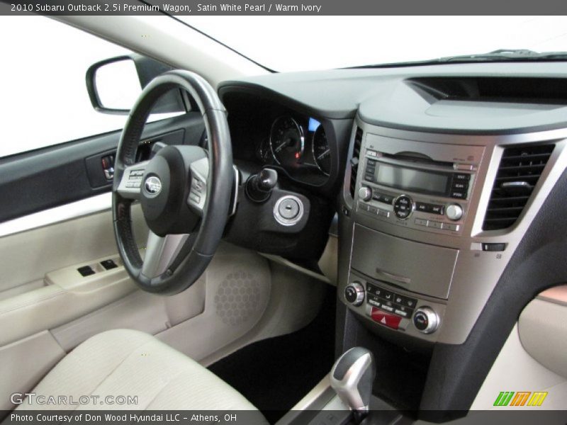 Controls of 2010 Outback 2.5i Premium Wagon