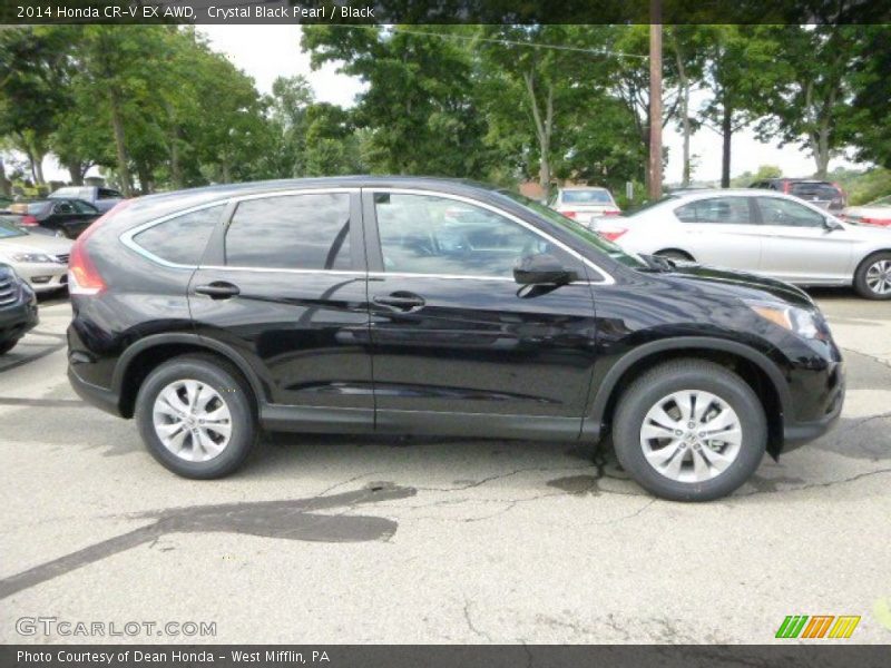 Crystal Black Pearl / Black 2014 Honda CR-V EX AWD