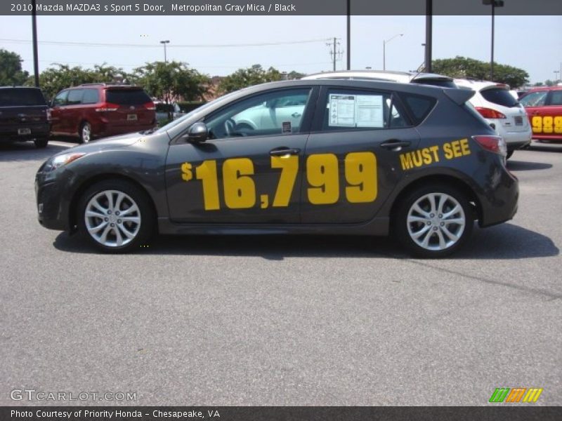 Metropolitan Gray Mica / Black 2010 Mazda MAZDA3 s Sport 5 Door