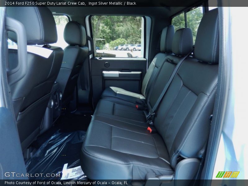 Ingot Silver Metallic / Black 2014 Ford F250 Super Duty Lariat Crew Cab