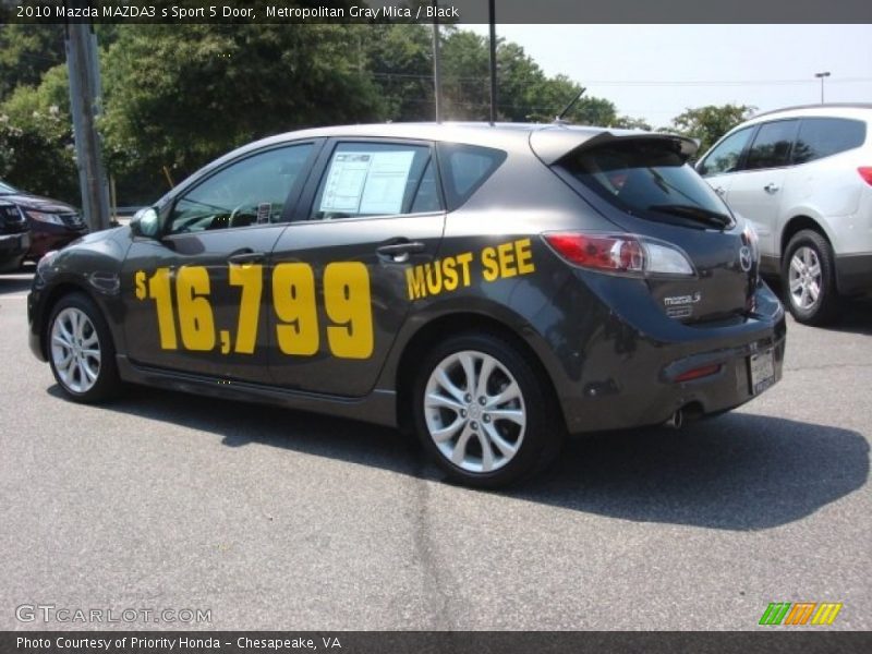 Metropolitan Gray Mica / Black 2010 Mazda MAZDA3 s Sport 5 Door