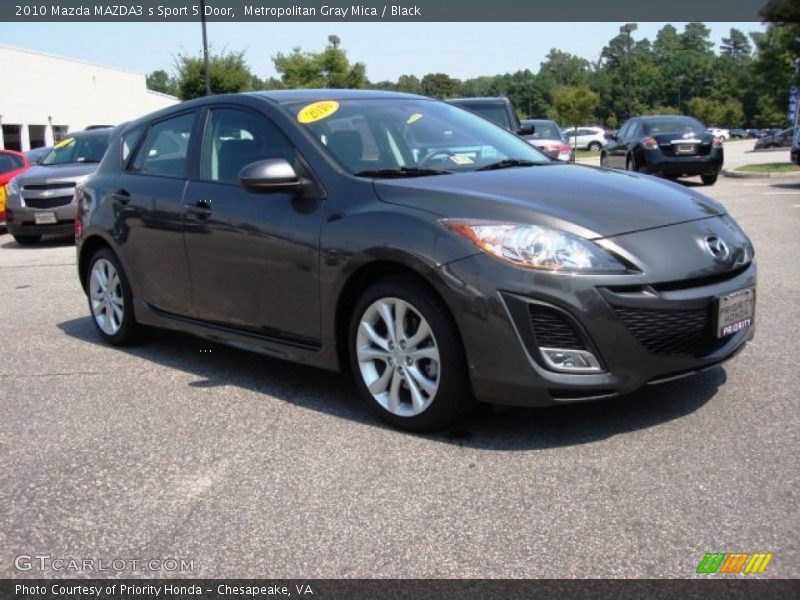 Metropolitan Gray Mica / Black 2010 Mazda MAZDA3 s Sport 5 Door