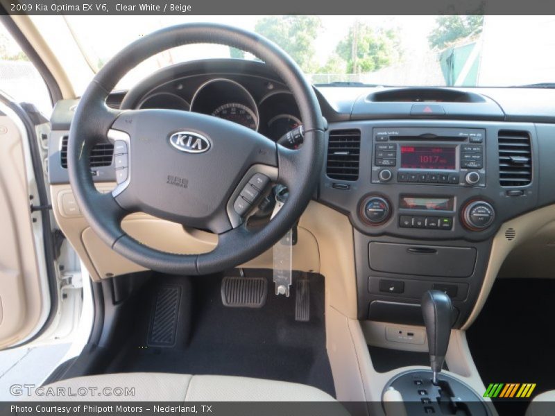 Clear White / Beige 2009 Kia Optima EX V6