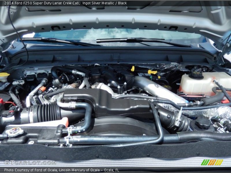 Ingot Silver Metallic / Black 2014 Ford F250 Super Duty Lariat Crew Cab