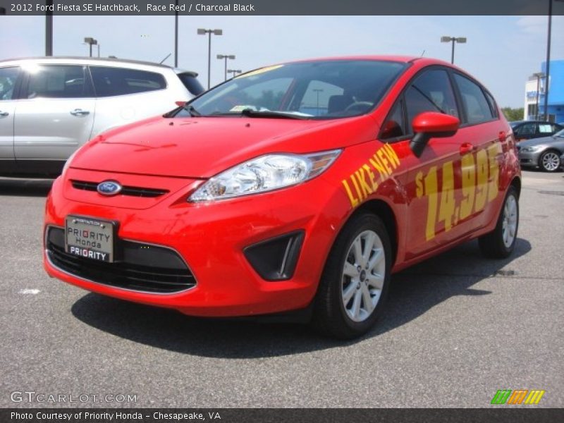 Race Red / Charcoal Black 2012 Ford Fiesta SE Hatchback