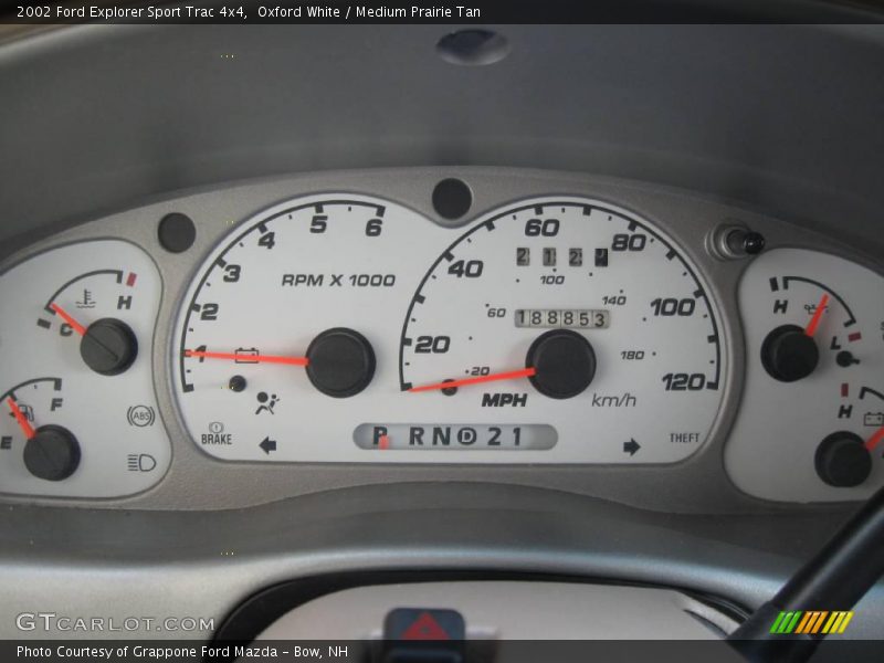 Oxford White / Medium Prairie Tan 2002 Ford Explorer Sport Trac 4x4