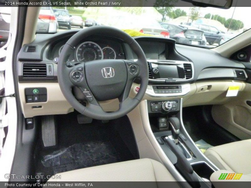 Ivory Interior - 2014 Accord EX-L V6 Sedan 