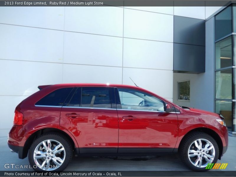 Ruby Red / Medium Light Stone 2013 Ford Edge Limited