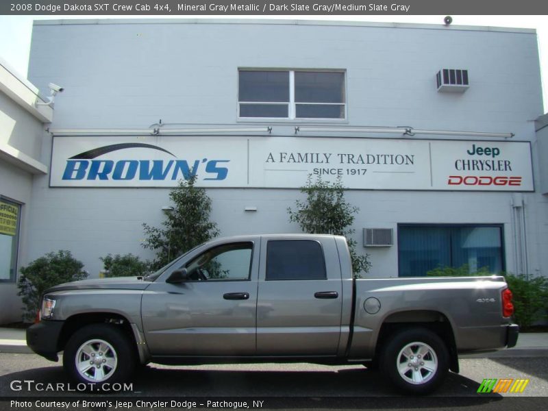 Mineral Gray Metallic / Dark Slate Gray/Medium Slate Gray 2008 Dodge Dakota SXT Crew Cab 4x4
