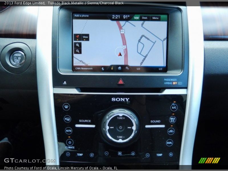 Tuxedo Black Metallic / Sienna/Charcoal Black 2013 Ford Edge Limited