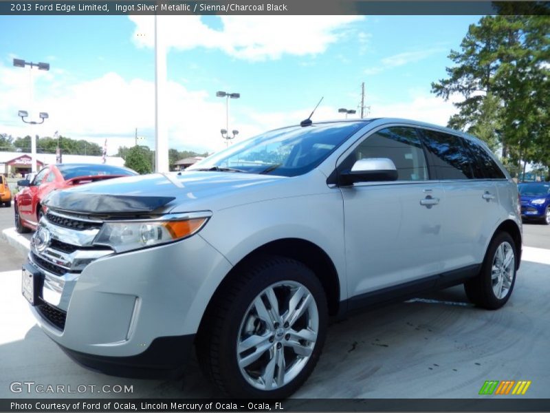 Ingot Silver Metallic / Sienna/Charcoal Black 2013 Ford Edge Limited