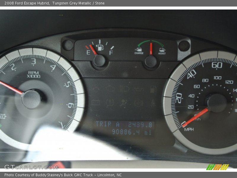 Tungsten Grey Metallic / Stone 2008 Ford Escape Hybrid
