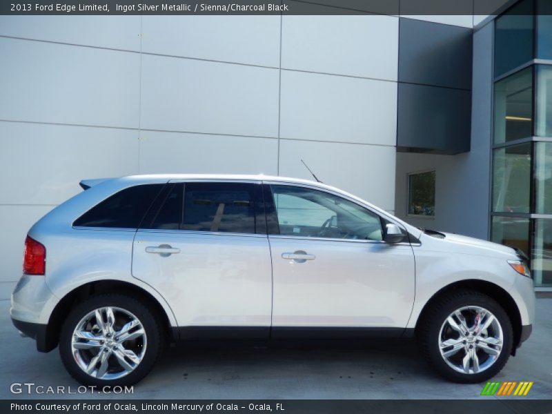 Ingot Silver Metallic / Sienna/Charcoal Black 2013 Ford Edge Limited