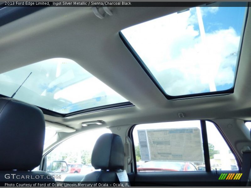 Ingot Silver Metallic / Sienna/Charcoal Black 2013 Ford Edge Limited