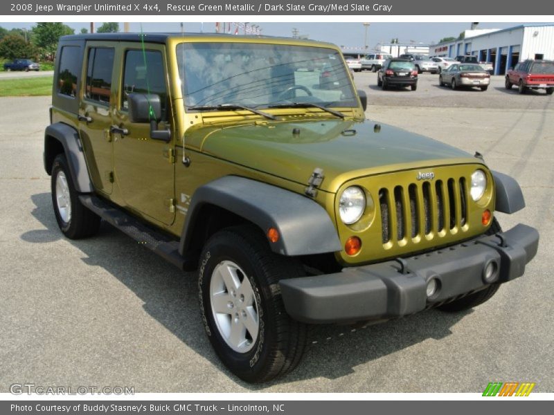 Rescue Green Metallic / Dark Slate Gray/Med Slate Gray 2008 Jeep Wrangler Unlimited X 4x4
