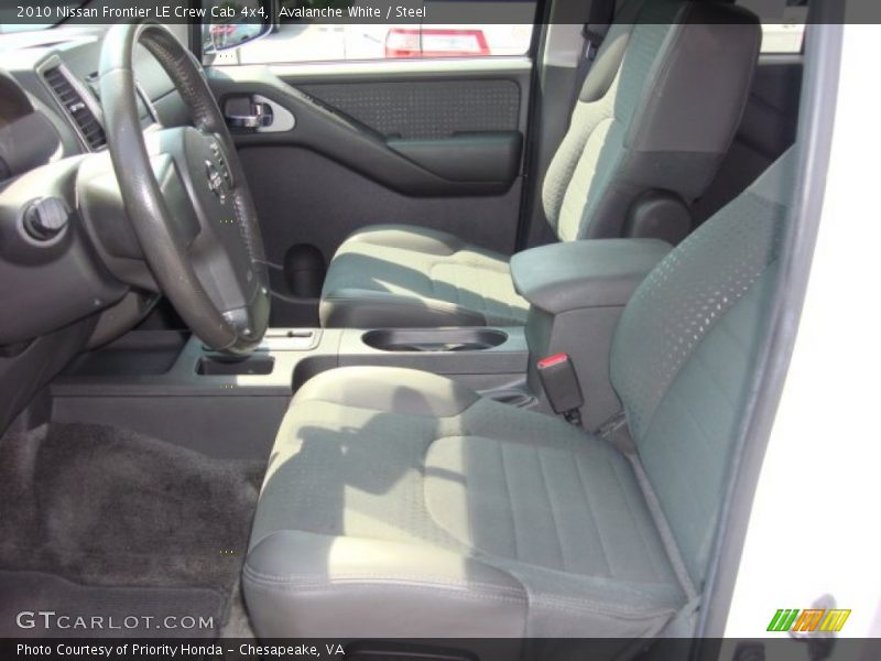Avalanche White / Steel 2010 Nissan Frontier LE Crew Cab 4x4