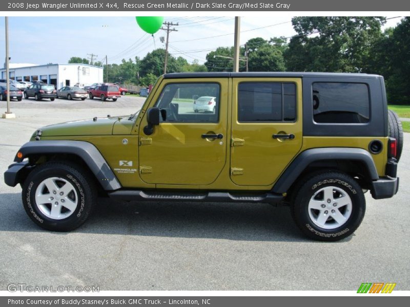 Rescue Green Metallic / Dark Slate Gray/Med Slate Gray 2008 Jeep Wrangler Unlimited X 4x4