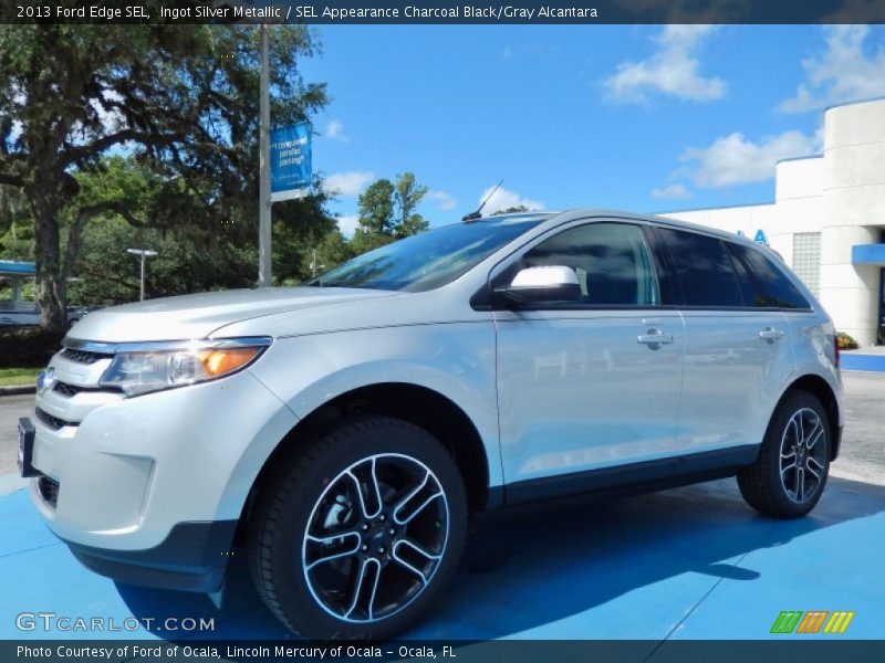Ingot Silver Metallic / SEL Appearance Charcoal Black/Gray Alcantara 2013 Ford Edge SEL