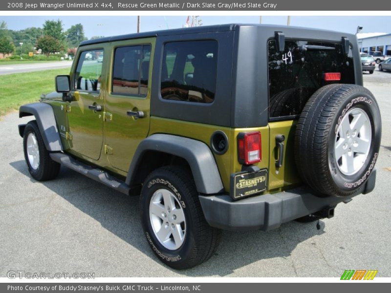 Rescue Green Metallic / Dark Slate Gray/Med Slate Gray 2008 Jeep Wrangler Unlimited X 4x4