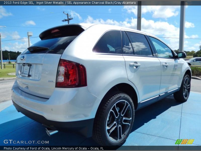 Ingot Silver Metallic / SEL Appearance Charcoal Black/Gray Alcantara 2013 Ford Edge SEL