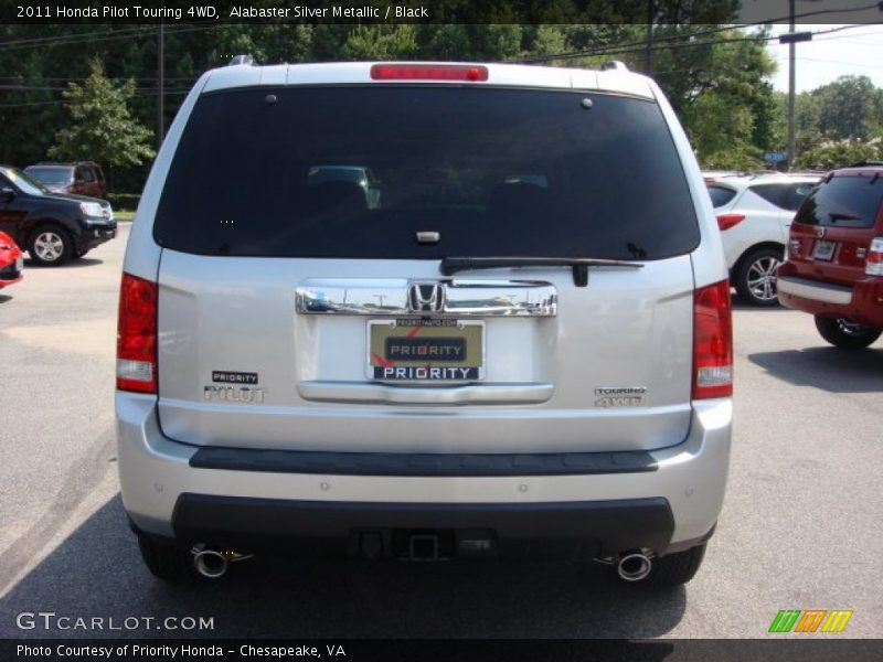 Alabaster Silver Metallic / Black 2011 Honda Pilot Touring 4WD