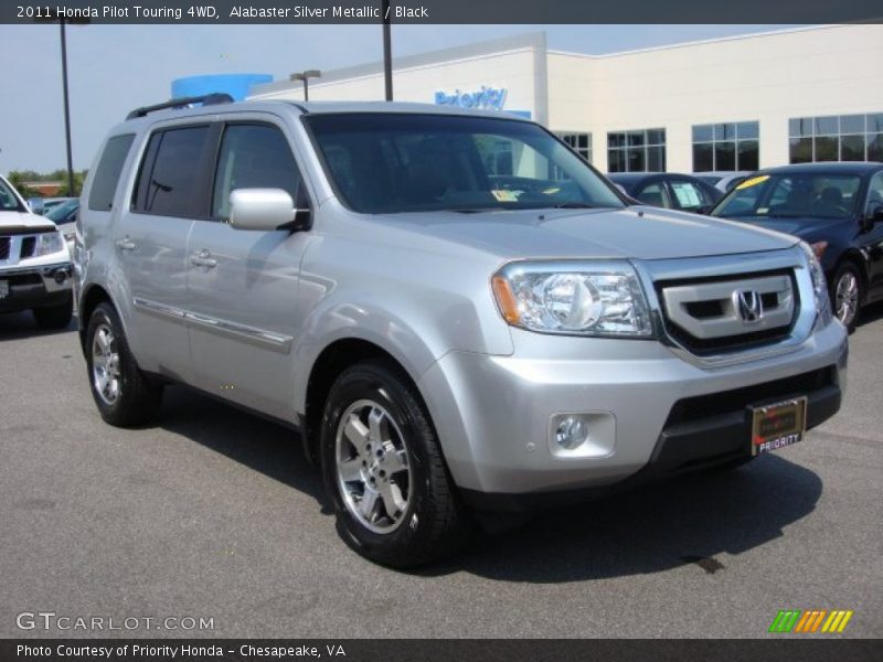 Alabaster Silver Metallic / Black 2011 Honda Pilot Touring 4WD
