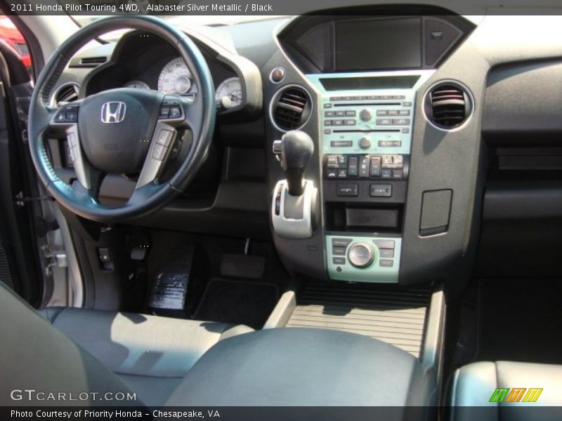 Alabaster Silver Metallic / Black 2011 Honda Pilot Touring 4WD