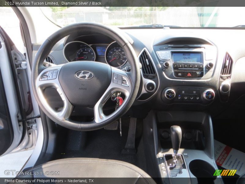 Diamond Silver / Black 2012 Hyundai Tucson Limited