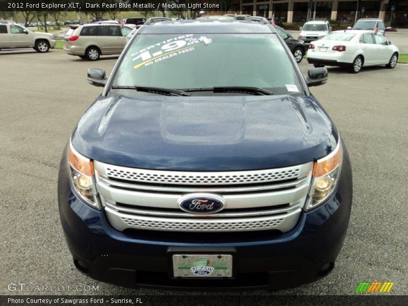 Dark Pearl Blue Metallic / Medium Light Stone 2012 Ford Explorer XLT