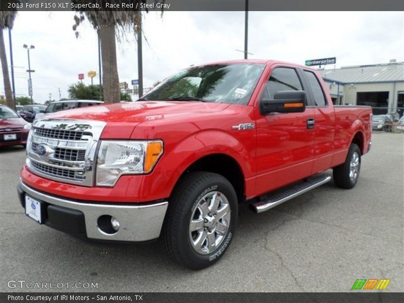 Race Red / Steel Gray 2013 Ford F150 XLT SuperCab