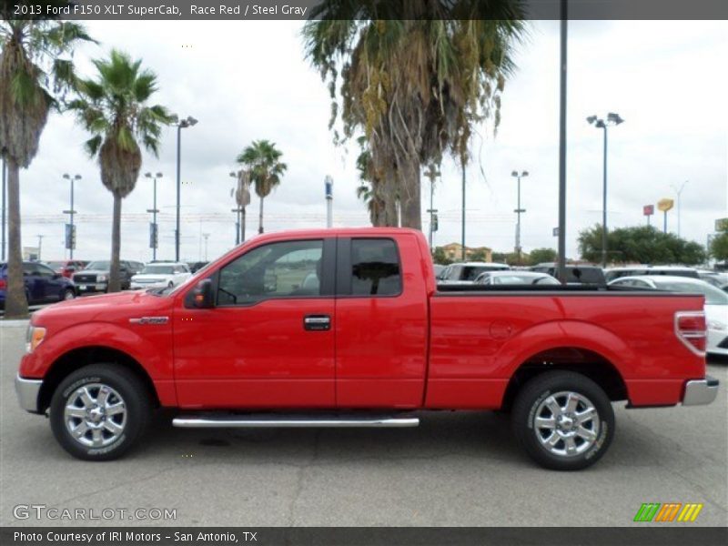 Race Red / Steel Gray 2013 Ford F150 XLT SuperCab