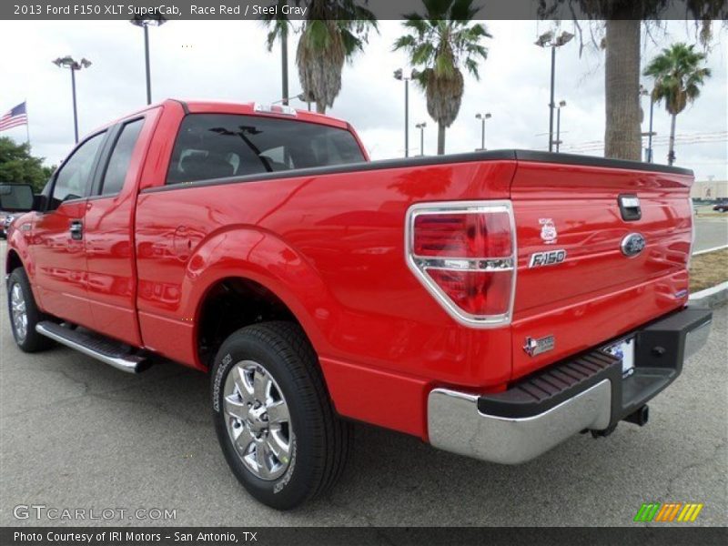 Race Red / Steel Gray 2013 Ford F150 XLT SuperCab